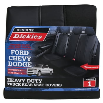 Genuine Dickies Truck Rear Bench Vegan Leather Car Seat Cover Black, 43245WDI