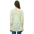 thumbnail image 5 of Phagun Women's 3/4 Sleeves Designer Lace Short Tunic Cotton Blouse Summer Casual Tops, 5 of 8
