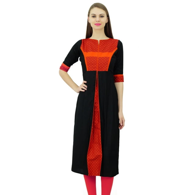 Phagun Kurta en Coton pour Femmes, Tunique Blouse Ethnique Formelle et Décontractée