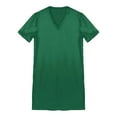 thumbnail image 5 of Manyakai Men's Short Sleeve Sleep Shirt V-Neck Nightgown Soft Loose Nightshirt Pajama Sleepwear Dark Green 3XL, 5 of 7