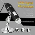 thumbnail image 2 of Lupa de microscopio con zoom digital USB con función OTG Lupa de luz de 8 LED Lupa 1600X con soporte Tomshoo Microscopio, 2 of 2