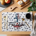 thumbnail image 2 of Independence Day Placemats Set of 8, Freedom Anchors Blue Star Flags White Wood Grain Non-Slip Place Mats Washable Table Mats for Kitchen Dining Table Decorations Indoor/Outdoor, 2 of 9