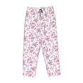 thumbnail image 4 of Goofa Rose Flowers Printed Soft Pajama Pants for Women, Wide Leg Comfy Casual Lounge Yoga Pants-, 4 of 9