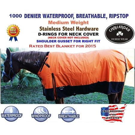 1000D Turnout Waterproof Horse WINTER Coat BLANKET 