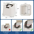 thumbnail image 2 of Maenizi 6 Pack Bed Risers 3 Inch Heavy Duty Bed Elevators Lifts Fits to Wheels of Furniture, Sofa, Table and Couch, White, 2 of 7