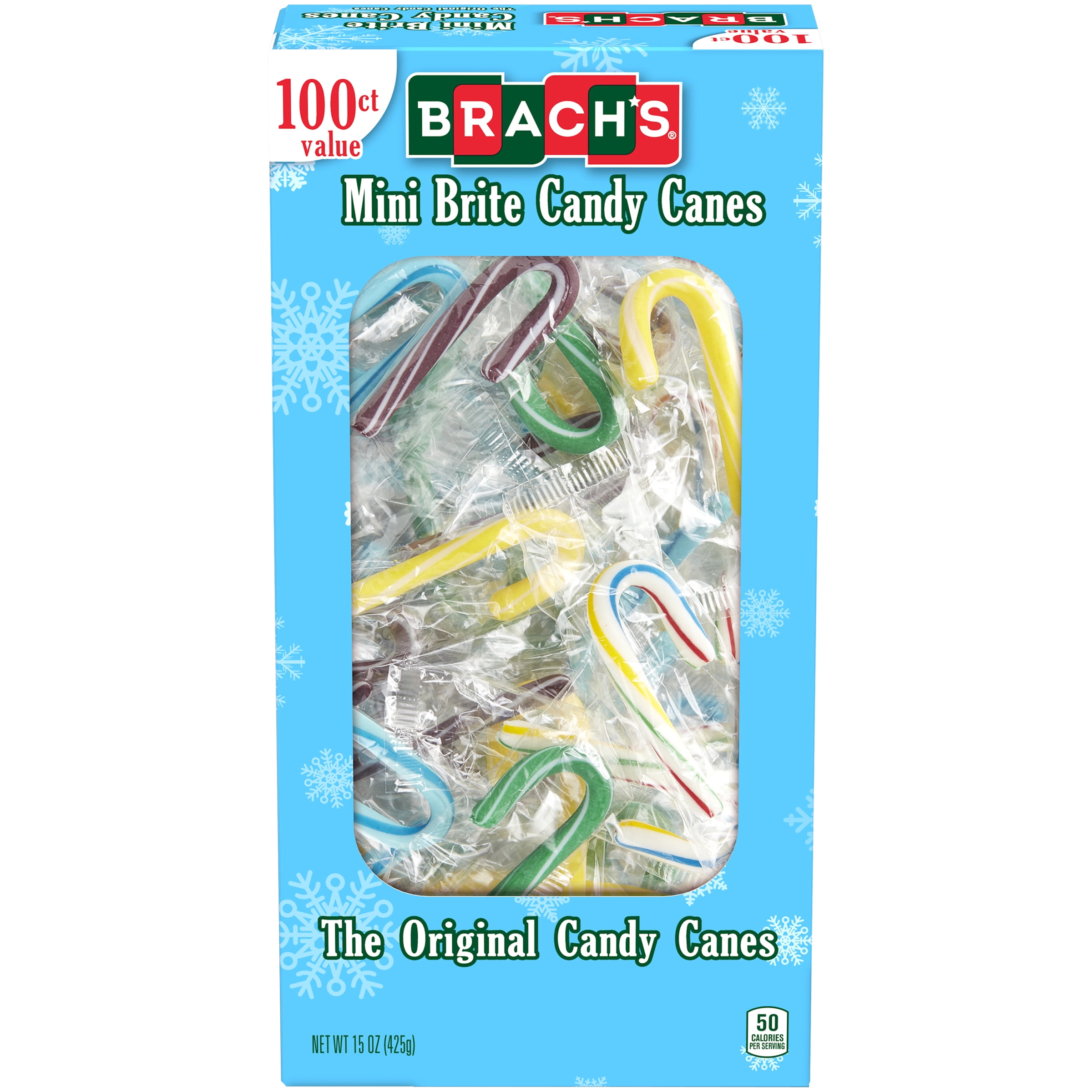 Brach's Mini Brite Christmas Candy Canes, 15 Oz (100 Count)