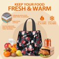 thumbnail image 5 of Pioneer Flower Floral Print Pattern Insulated Lunch Bag for Women & Adults,Large Portable Soft Cooler Lunch Bag,Thermal Food Storage Tote with Pearl Cotton,8.66L,8.75x5.75x9.5 Inch, 5 of 6
