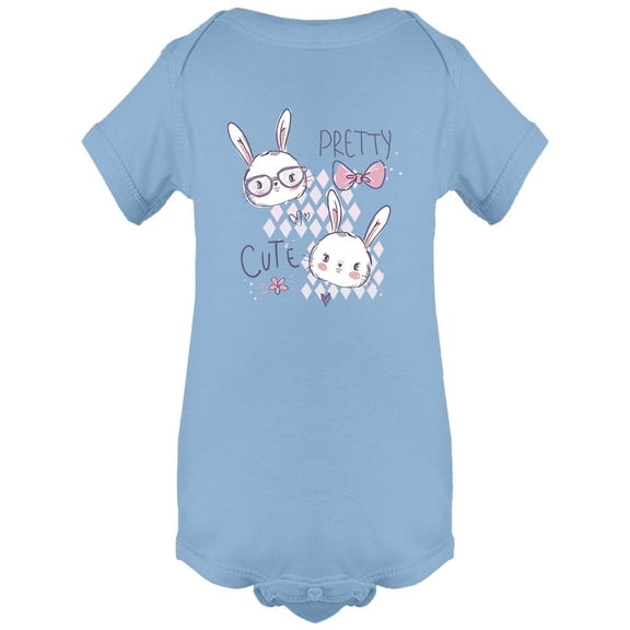 Pretty Cute Bunny Design Bodysuit Infant -Image by Shutterstock, 24 Months