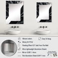 thumbnail image 4 of Designart "Noir Curves in Silk Fractal Patterns II" Abstract Fractal Oversized Wall Mirror - Modern Abstract Hallway Decorative Wall Mirrors - Multiple Color Options, 4 of 6
