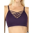 thumbnail image 1 of Women & Plus Front V-Lattice Sports Bra Bralette with Adjustable Straps and Removable Bra Pads, 1 of 3