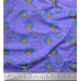 thumbnail image 1 of Soimoi Japan Crepe Satin Fabric Notes & Guitar Musical Instrument Print Fabric by the Yard 42 Inch Wide, 1 of 3