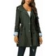 thumbnail image 1 of Chaqueta impermeable ligera y resistente al viento para mujer, informal, con capucha, manga larga, forrada con cremallera, para exteriores, 1 of 5