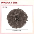thumbnail image 2 of Uxcell Paper Pom Poms, Paper Flower Ball Kit for Birthday Bachelorette Wedding Shower Bridal Party Decoration Coffee Brown 3.94 x 3.94 Inch, 2 of 6