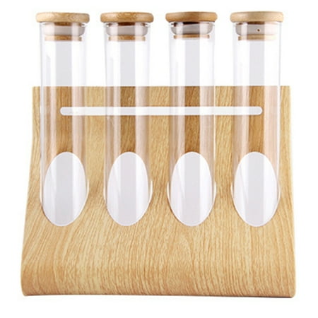 

1 Set Coffee Beans Tea Display Rack Storage Rack Test Tube Clear Glass Bottle