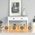 thumbnail image 5 of HOMCOM Console Table with 2 Storage Drawers and Open Shelf, Vintage Distressed Sofa Table for Hallway, Living Room, or Bedroom, White, 5 of 9
