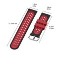 thumbnail image 2 of Silicona Deportes Correa transpirable Reemplazo de banda de reloj inteligente para Xiaomi Mi Watch, Negro Rojo 5.5-8.5 pulgadas 18 mm Inevent EL2325-03B, 2 of 7