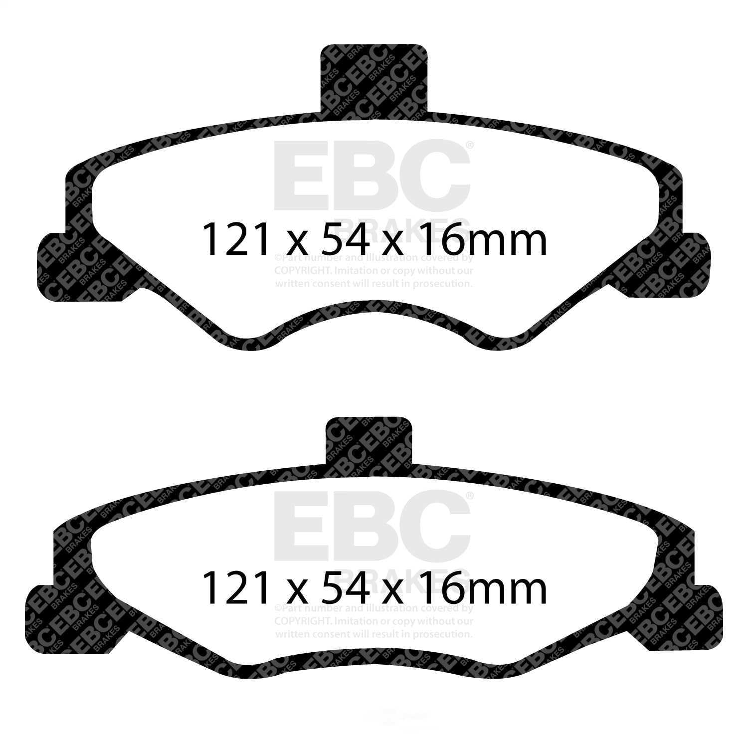 EBC Brakes Redstuff Premium Fast Street Pad For All Engine Sizes Fits select: 1998-2002 CHEVROLET CAMARO, 1998-2002 PONTIAC FIREBIRD