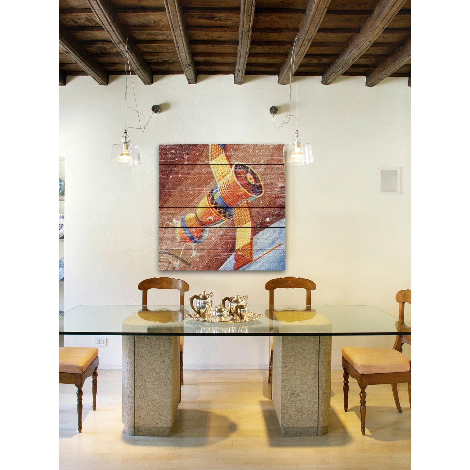 Marmont Hill - "Cuban Space Module" Painting Print on White Wood