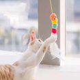 thumbnail image 3 of 1PC Pet Fun Cat Stick Kitten High Elastic Rope Cat Toy Feather Feather caterpillar, 3 of 6