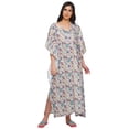 thumbnail image 4 of Moomaya Robe Kaftan d'Été pour Femmes en Coton à Boutons, Manches Kimono, Maternité, 4 of 5