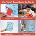 thumbnail image 3 of Bento Kids Lunch Box, 6 Compartments BPA Free Bento Box for Kids, Lunch Containers, Dishwasher Safe Back to School Snack Lunch Box, Ideal Portion Sizes On-the-Go Meal, Ages 3+,School(Light Blue), 3 of 6
