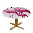 thumbnail image 3 of Autua Pink Flamingos Lawn Decorations Round Tablecloth | Stain-Resistant & Washable | Ideal for Indoor and Outdoor Use | Waterproof Tablecloth 46"-50, 3 of 8