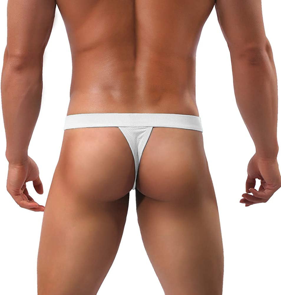 WLLWOO Men's Underwear Briefs Low Rise Stretch Thongs Quick Dry Jockstrap Athletic Supporter 