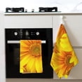 thumbnail image 4 of Sikiie 3D Sunflowers Waffle Weave Kitchen Dish Cloth,Super Absorbent Kitchen Dish Towels 16*26 Inches for Dish Rags Washing Dishes, Drying Dishes, 4 of 7