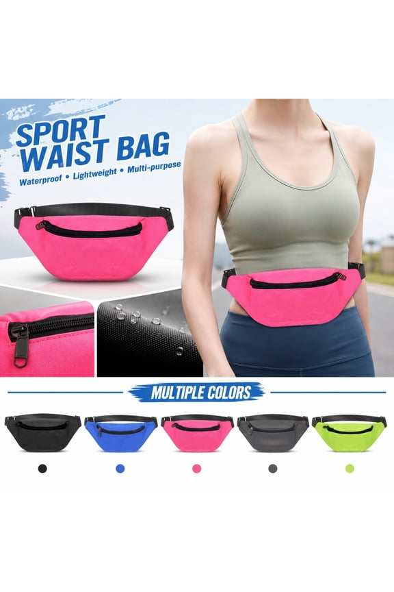 Light Green Outdoor Waist Pack, Crossbody Fanny Pack, Travel Fanny Pack, Waist Bag, 12X6 Inch Oxford Cloth Water Resistant Sports Bumbag, Multi-Functional Everyday Zipper Belt