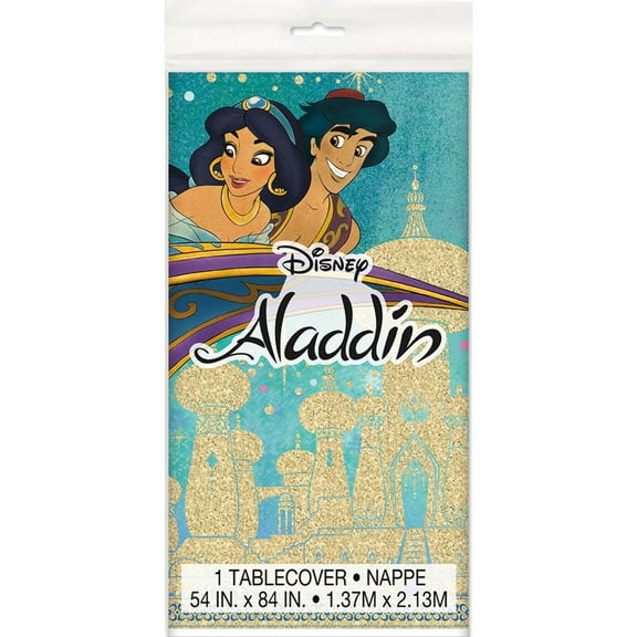 Aladdin Plastic Tablecover 54 inch X 84 inch - Party Supplies Decorations