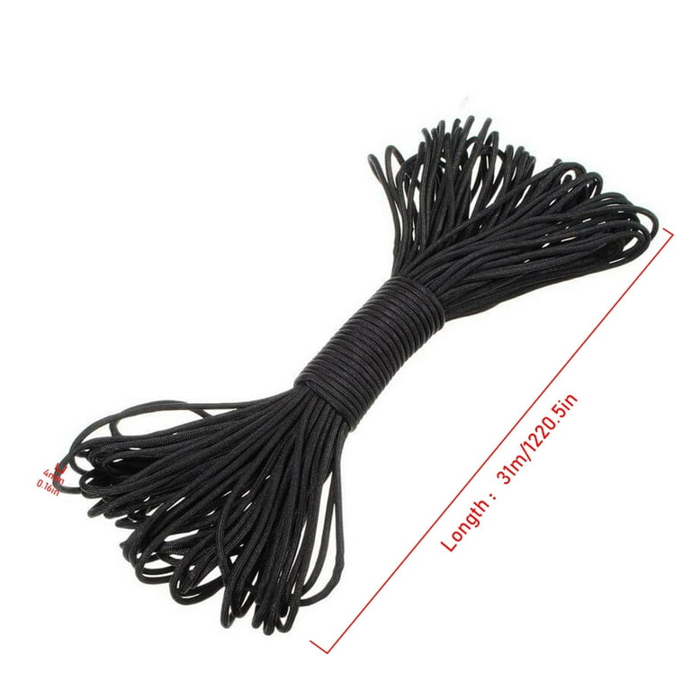 TureClos 4mm Diameter Paracord Outdoor Camping Hiking Survival Rope 7-core  Polyester Parachute Cord 
