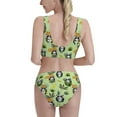 thumbnail image 6 of Pofeuu Cute Panda Bear In Greenery Forest Print Womens Bathing Suits Modest High Waisted Bikini Sets Cute Halter 2 Piece Swim Suit, 6 of 7
