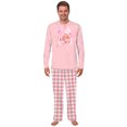 thumbnail image 3 of Pink Gingerbread House Matching Family Christmas Pajamas With Dog, Pink Plaid Holiday PJs, Plus Sizes, With Pockets, 3 of 7