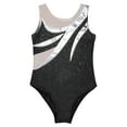thumbnail image 4 of Aislor Kids Girls Shiny Rhinestone Dance Ballet Gymnastic Leotard Ice Skating Bodysuit Jumpsuit A Black 14, 4 of 7