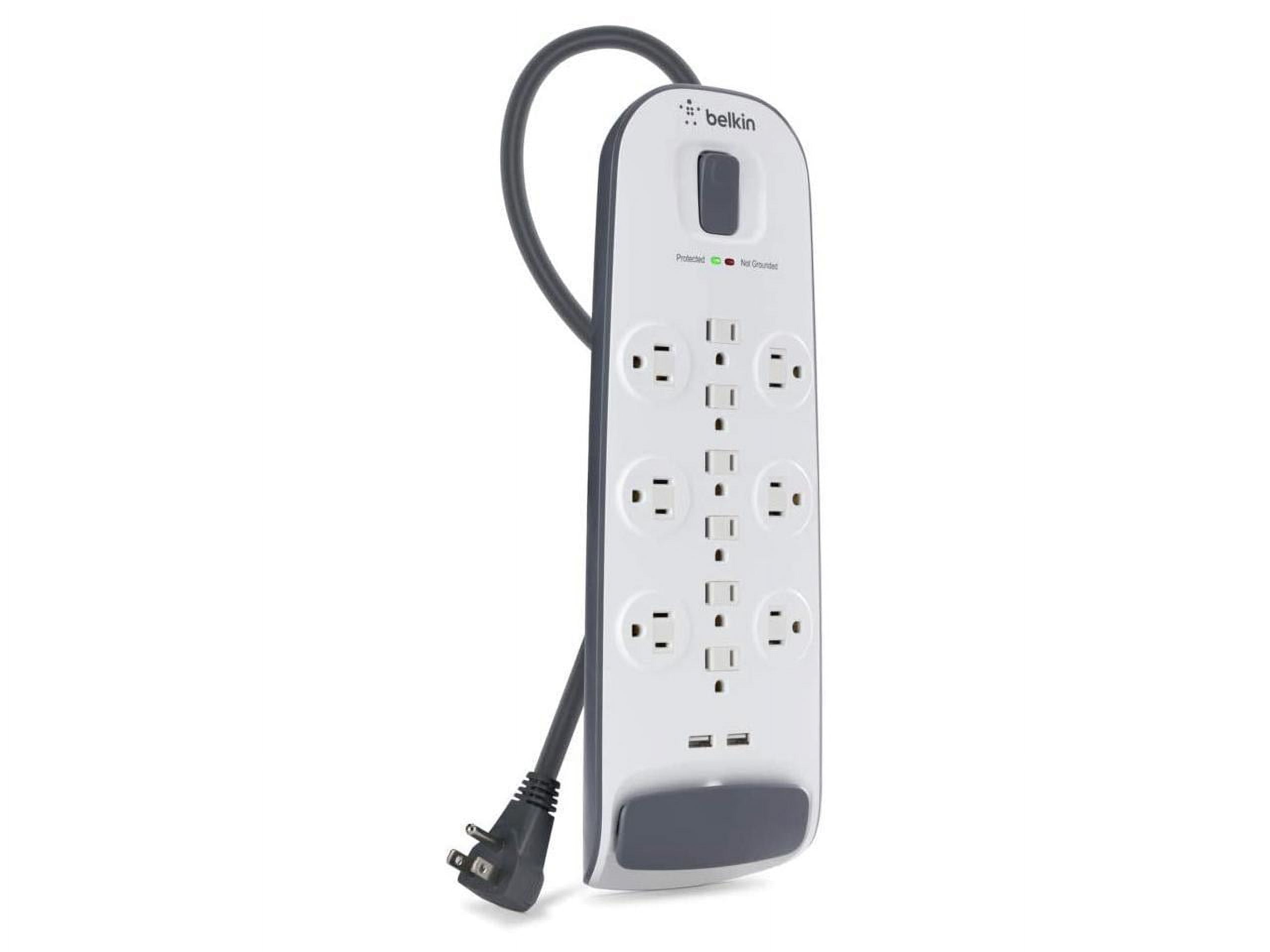 Belkin BV112050-06 12-Outlet Surge Protector with USB Charging, 6 ft. cord, 1 Pack