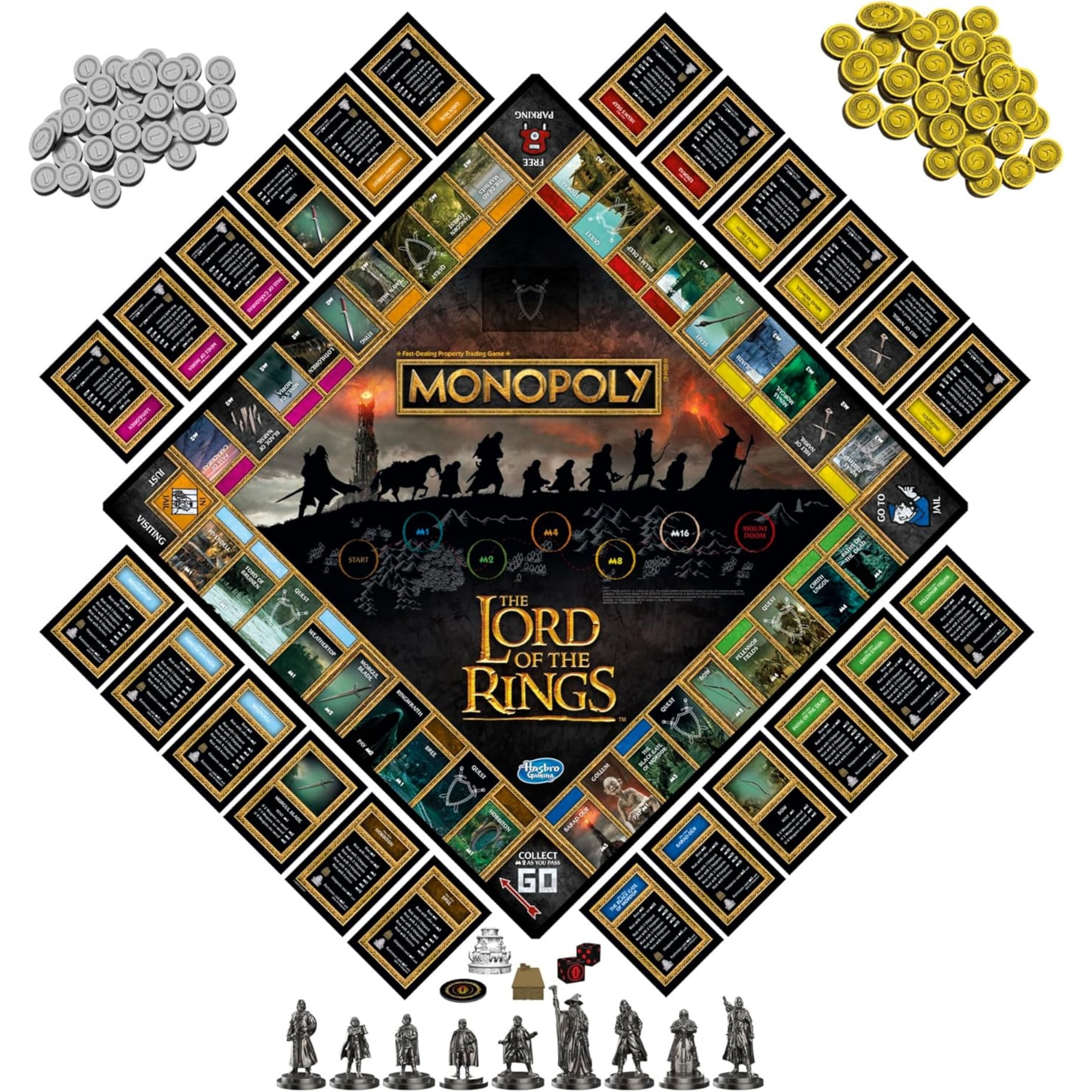 Hasbro Gaming Monopoly The Lord of the Rings Edition Board Game - Middle-Earth