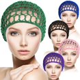 thumbnail image 1 of CACASO 5 Piezas de Fundas de Malla para el Cabello - Gorros de Redecilla de Ganchillo para Dormir Redecillas de Punto de rayón Suave en Rosa, Negro, Azul, Púrpura y Verde, 1 of 5