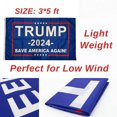 thumbnail image 4 of Daxin 3x5 Foot Trump Flags 2024 Double Stitched Donald Trump President Banner, 4 of 4
