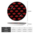 thumbnail image 2 of Yiaed Red Beautiful Lips Print Bone China Decorative Plate Ceramic Dinner Plates Art Crafts with Display Stand-8in, 2 of 6