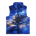 thumbnail image 4 of Uorisanigo Girls Boys Zippered Vest Puffy Fuzzy Jacket Full Zipper Sleeveless Blue Galaxy Train Jackets Fashion Fall Winter Clothes Cozy Waistcoat Outwear for Toddler & Kids, 4 of 7