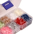 thumbnail image 3 of EHJRE Bulk Flat Back Half Round Handmade Pearls Scrapbook ABS Bead DIY Craft 6mm 2400pcs, 3 of 6