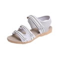 thumbnail image 6 of Xucatan Women's Sporty Adjustable Strap Sandals, Breathable Open Toe Flat Slides with Hook and Loop Closure, Three Strap Casual Beach Shoes, Versatile Summer Outdoor Footwear Gift, 6 of 9