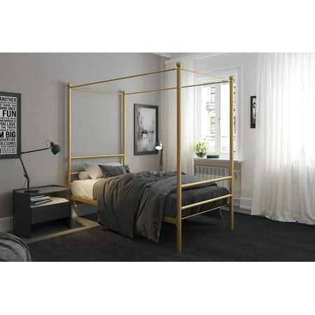 Mainstays Metal Canopy Bed Gold