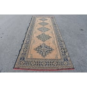 Anatolian Rug, Stair Rug, Turkish Rug, 4.2x11.3 ft, Hallway Rug, Antique Rug, Runner Rug, Oriental Rug, Vintage Wool Rug, Oushak Rug, 7955