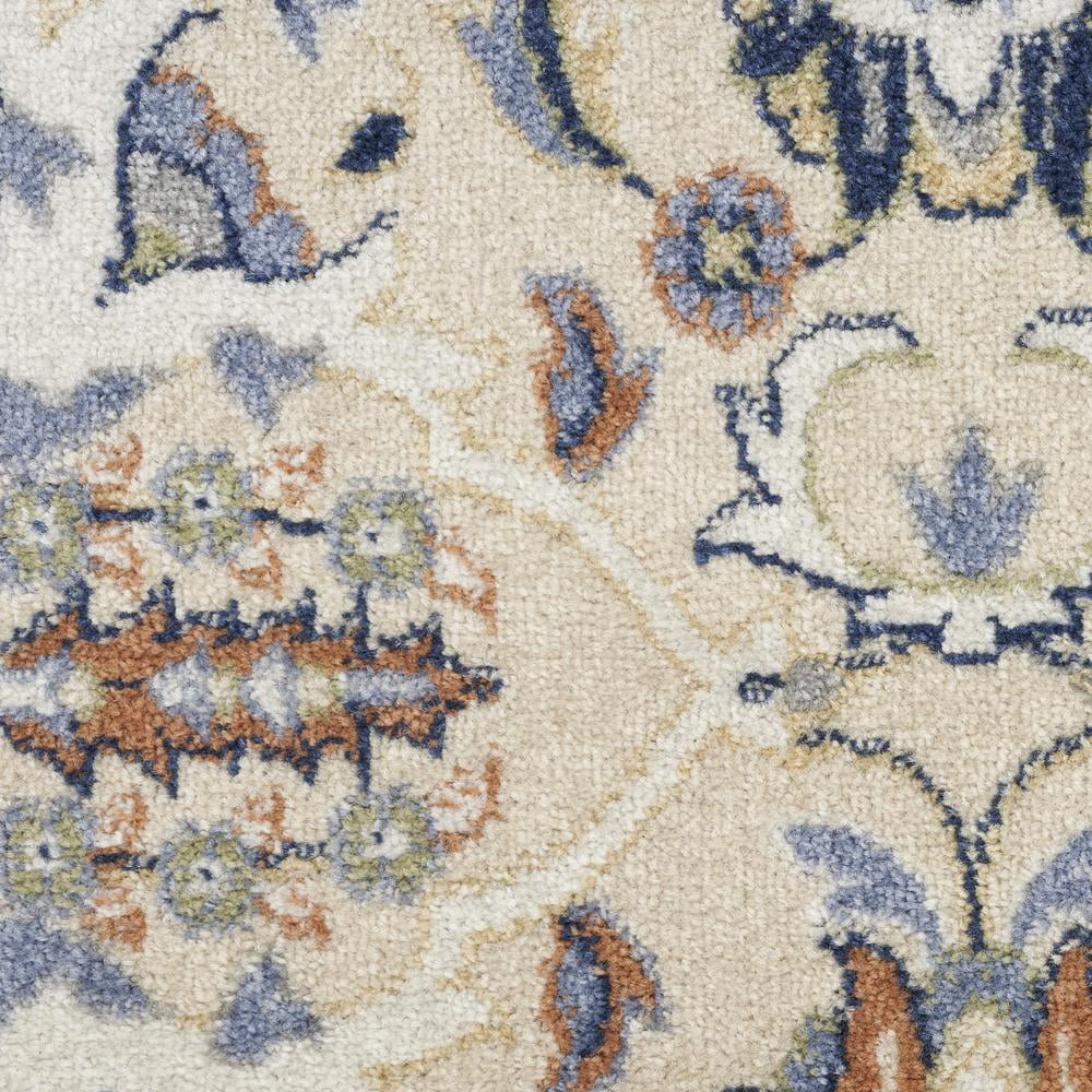 Nourison Home Allur All-over design Beige 2'3" x 7'6" Area Rug, Easy Cleaning, Non Shedding, Bed Room, Living Room, Dining Room, Kitchen (2x8)