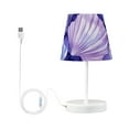 thumbnail image 3 of Shells Purple Desk Lamp 3 Color Modes LED Table Lamp Nightstand Reading Light for Bedroom Living Room, 3 of 8