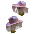 thumbnail image 5 of Fgnfyis Sparkly Cowboy Hat for Party Prom Halloween Western Fringe Glitter Pearl Shine Celebrations Cowboy Hats for Women Pink, 5 of 6