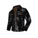 thumbnail image 3 of Chaqueta clásica de piel de vaca encerada de primera capa Hartman para hombre, traje de vuelo de la Fuerza Aérea de moda, ajustado y con solapa corta, 3 of 5