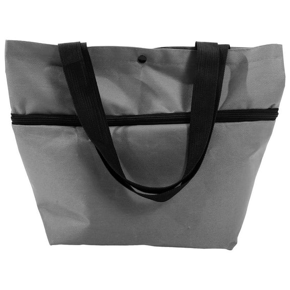 PENIKOKO Grey Foldable Tote Bag on Wheels Reusable for Transporting Items 1Pack