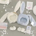 thumbnail image 4 of Cute Long Rabbit Ears Hat And Pants Outfit For 10cm Cotton Doll 10cm Doll Headwear Cute Rabbit-Eared Clothing For 10cm Plush Doll DIY Accessories, 4 of 9